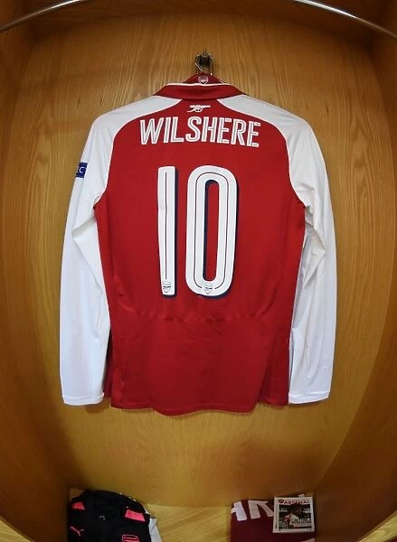 Jack Wilshere's Empty Jersey in Arsenal Changing Room (Arsenal v BATE Borisov, UEFA Europa League 2017-18)