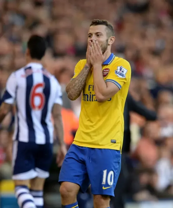 Framed Print : Jack Wilshere's Midfield Mastery at West Bromwich Albion (2013-14)