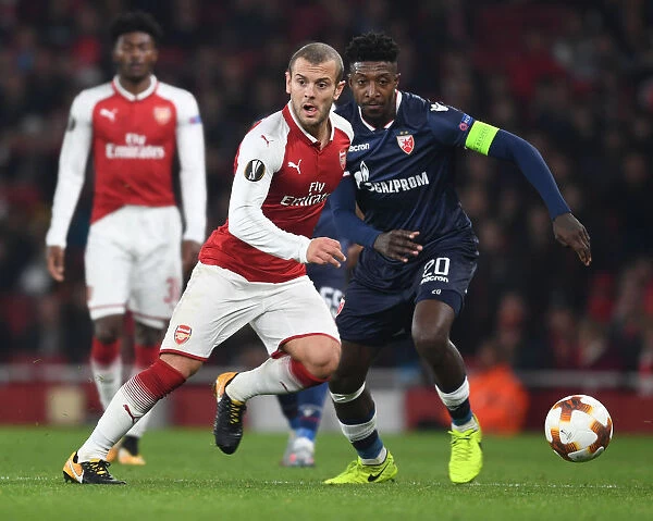 Jack Wilshere's Powerful Stride: Arsenal's Europa League Victory Over Red Star Belgrade