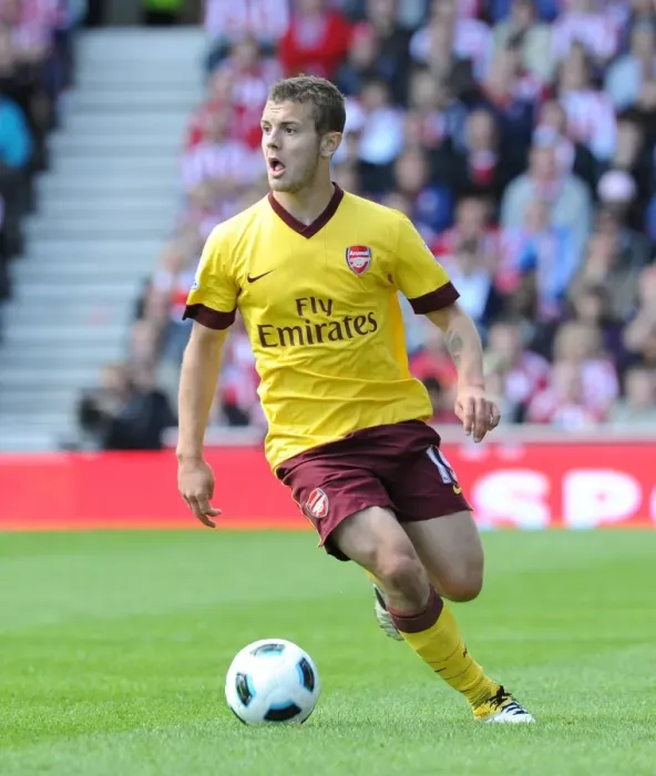 Framed Print : Jack Wilshere's Struggle: Arsenal's 3-1 Defeat at Stoke City, Premier League 2011