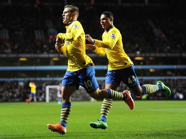 Jack Wilshere's Stunner: Arsenal's Thrilling First Goal vs. Aston Villa (2013-14)