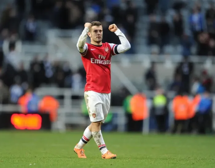 Framed Print : Jack Wilshere's Triumphant Goal Celebration: Arsenal's Victory Over Newcastle United (2013-14)
