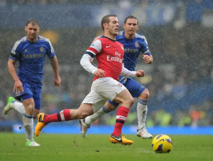 Framed Print : Jak Wilshere in Action: Chelsea vs. Arsenal, Premier League 2012-13 Framed Print : Jak Wilshere in Action: Chelsea vs. Arsenal, Premier League 2012-13