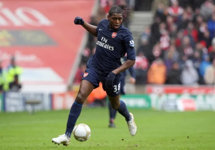 Framed Print : Jay Emmanuel-Thomas (Arsenal). Stoke City 3: 1 Arsenal. FA Cup 4th Round Framed Print : Jay Emmanuel-Thomas (Arsenal). Stoke City 3: 1 Arsenal. FA Cup 4th Round