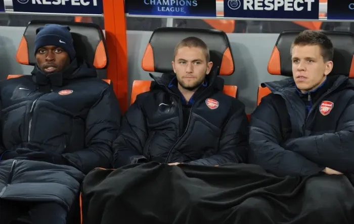 Framed Print : Jay Emmanuel Thomas, Henri Lansbury and Wojciech Szczesny (Arsenal). Shakhtar Donetsk 2