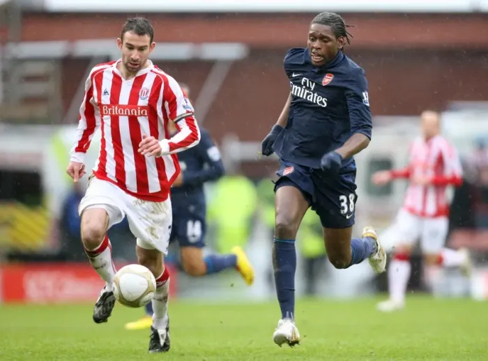 Framed Print : Jay Emmanuel-Thomas Stuns Arsenal: Stoke City's FA Cup Upset (3-1) Framed Print : Jay Emmanuel-Thomas Stuns Arsenal: Stoke City's FA Cup Upset (3-1)