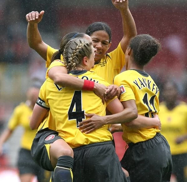 Jayne Ludlow and Alex Scott: Celebrating Arsenal's Second Goal in FA Cup Final Victory (2007)
