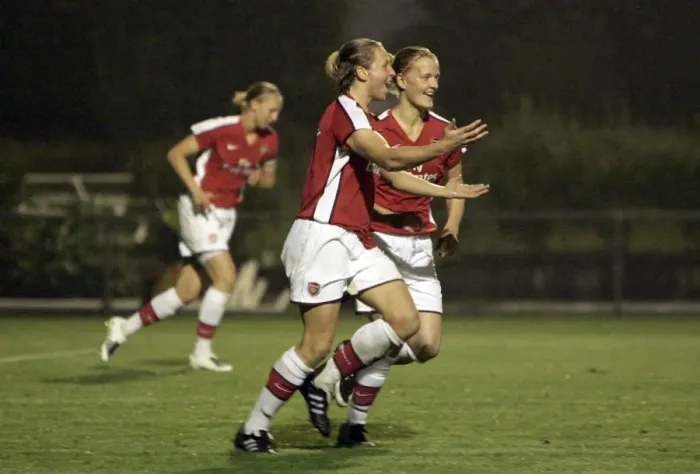 Framed Print : Jayne Ludlow Scores First Goal for Arsenal: A Historic Moment in Women's UEFA Cup Framed Print : Jayne Ludlow Scores First Goal for Arsenal: A Historic Moment in Women's UEFA Cup