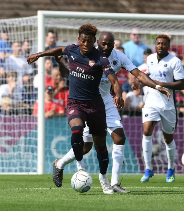 Framed Print : Jeff Reine-Adelaide in Action: Arsenal's Pre-Season Clash against Borehamwood (2018) Framed Print : Jeff Reine-Adelaide in Action: Arsenal's Pre-Season Clash against Borehamwood (2018)