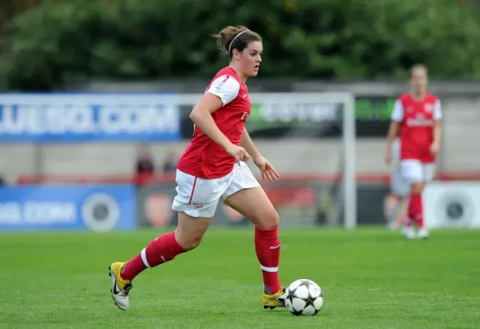 Framed Print : Jennifer Beattie (Arsenal). Arsenal Ladies 6: 0 Bobruichanka. Womeans UEFA Champions League