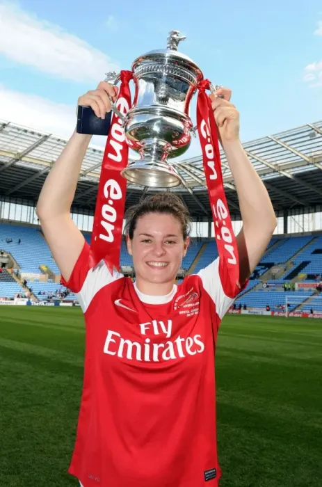 Framed Print : Jennifer Beattie with the FA Cup: Arsenal's Victory over Bristol Academy Framed Print : Jennifer Beattie with the FA Cup: Arsenal's Victory over Bristol Academy