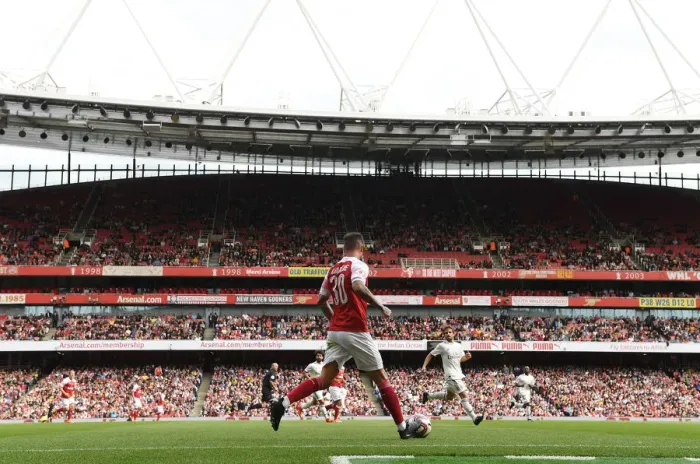 Framed Print : Jeremie Aliadiere in Action: Arsenal Legends vs Real Madrid Legends (2018-19)