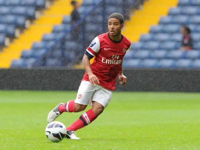 Framed Print : Jernade Meade (Arsenal). West Bromwich Albion U21 1: 0 Arsenal U21. Barclays Premier U21 League