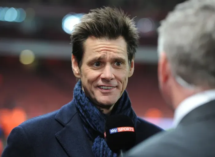 Framed Print : Jim Carrey at Arsenal vs Manchester United, Premier League 2014-15 Framed Print : Jim Carrey at Arsenal vs Manchester United, Premier League 2014-15