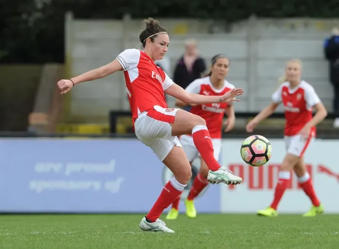 Framed Print : Jodie Taylor in Action: Arsenal Ladies vs. Tottenham Hotspur Ladies, FA Cup 2017