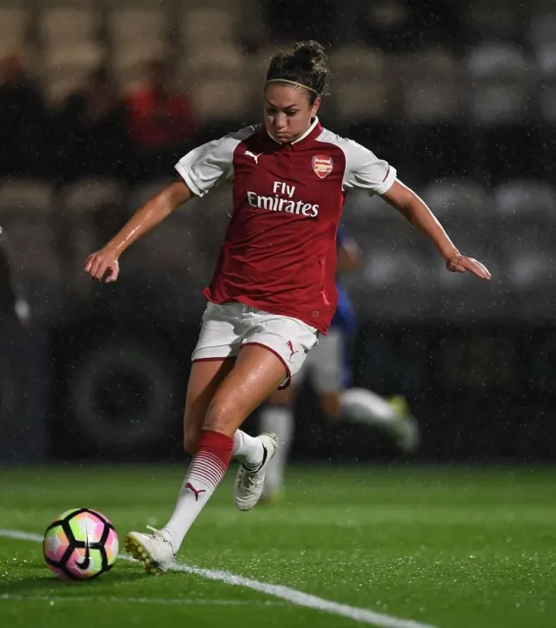 Framed Print : Jodie Taylor in Action: Arsenal Women vs Everton Ladies Pre-Season Match Framed Print : Jodie Taylor in Action: Arsenal Women vs Everton Ladies Pre-Season Match