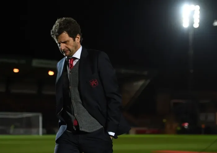 Framed Print : Joe Montemurro, Arsenal Women's Manager: Pre-Match Focus at Continental Cup Final Against Manchester City Framed Print : Joe Montemurro, Arsenal Women's Manager: Pre-Match Focus at Continental Cup Final Against Manchester City
