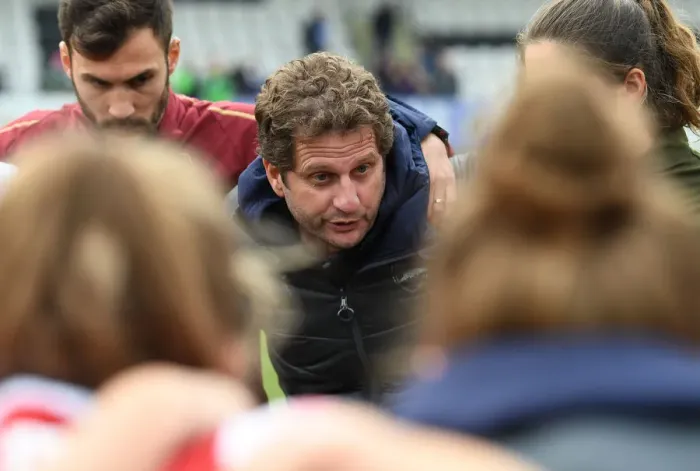 Framed Print : Joe Montemurro Ponders Next Move after Arsenal Women's Draw with Birmingham Ladies