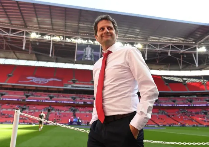 Framed Print : Joe Montemurro Scouting Wembley FA Cup Final Pitch: Arsenal Women's Manager Prepares for Showdown against Chelsea Ladies (2018)