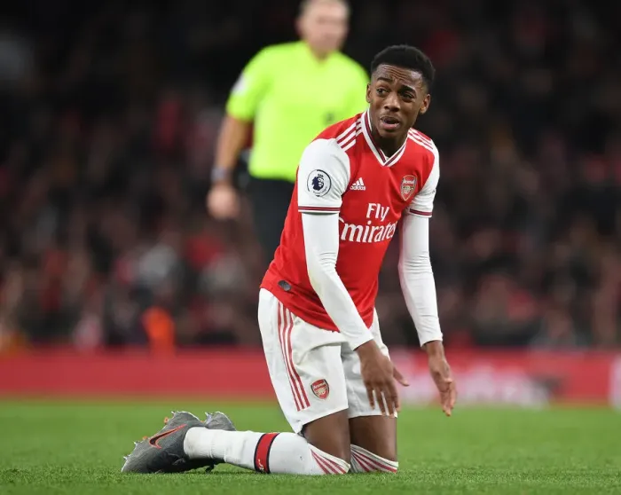 Framed Print : Joe Willock: In Action for Arsenal Against Brighton & Hove Albion, Premier League 2019-20