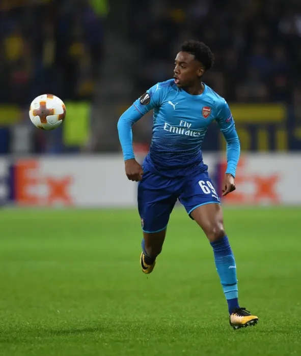 Framed Print : Joe Willock in Action: Arsenal vs. BATE Borisov, UEFA Europa League 2017-18 Framed Print : Joe Willock in Action: Arsenal vs. BATE Borisov, UEFA Europa League 2017-18