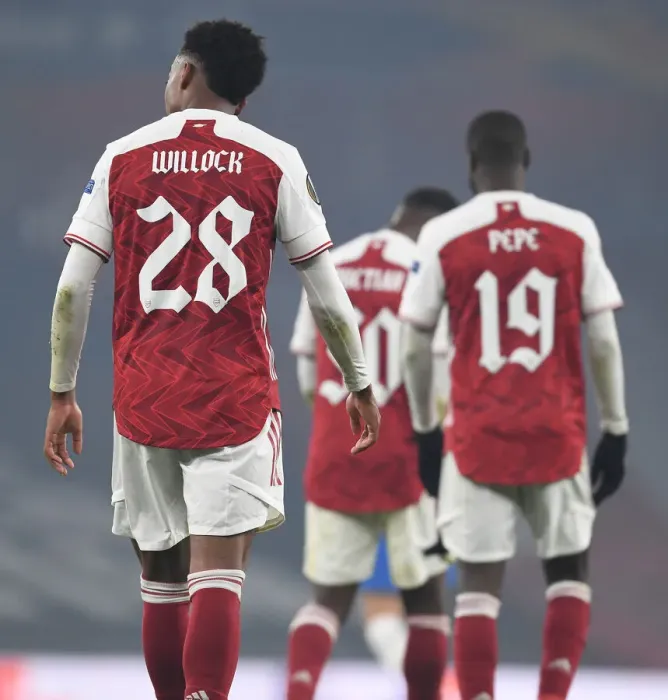 Framed Print : Joe Willock in Action: Arsenal vs Molde FK, UEFA Europa League 2020-21