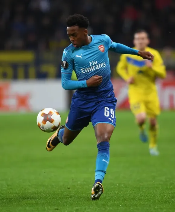 Framed Print : Joe Willock in Action: Arsenal's Europa League Battle at FC BATE Borisov (2017-18) Framed Print : Joe Willock in Action: Arsenal's Europa League Battle at FC BATE Borisov (2017-18)