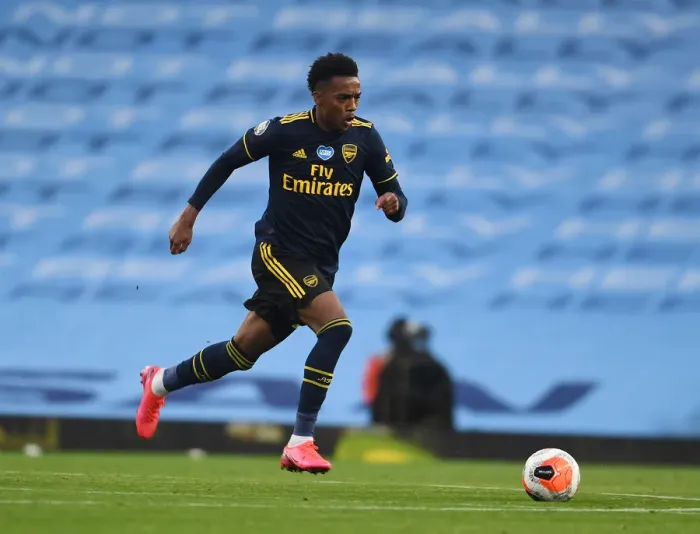 Framed Print : Joe Willock in Action: Manchester City vs. Arsenal, Premier League 2019-2020 Framed Print : Joe Willock in Action: Manchester City vs. Arsenal, Premier League 2019-2020