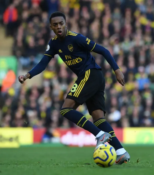 Framed Print : Joe Willock in Action: Norwich City vs Arsenal, Premier League 2019-20