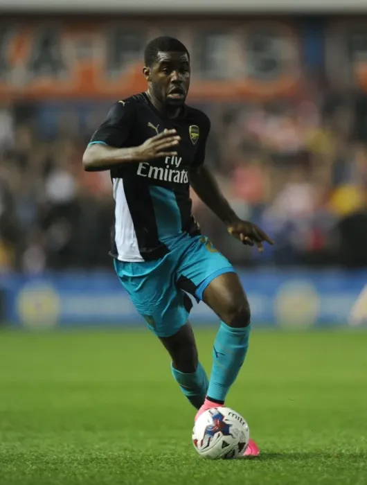 Framed Print : Joel Campbell in Action: Arsenal vs. Sheffield Wednesday - Capital One Cup 2015-16