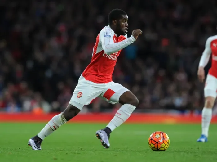 Framed Print : Joel Campbell in Action: Arsenal vs Sunderland, Premier League 2015-16