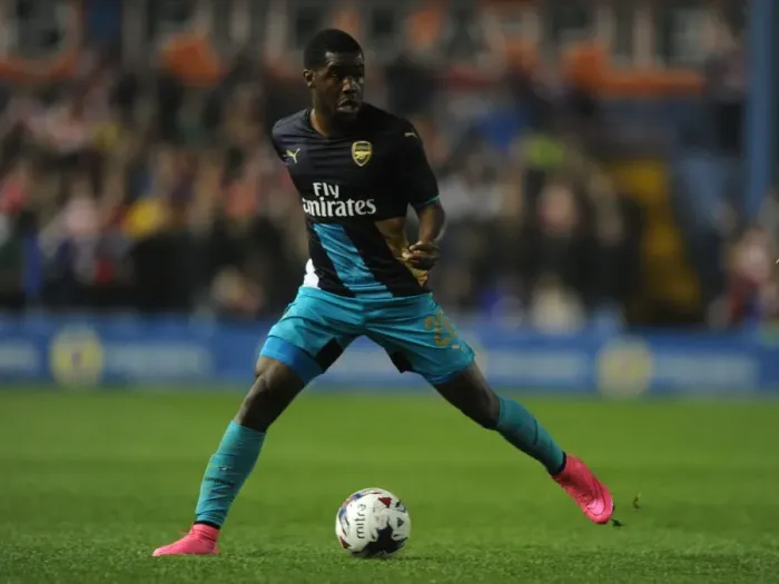 Framed Print : Joel Campbell in Action: Arsenal's Battle at Sheffield Wednesday (Capital One Cup 2015-16)