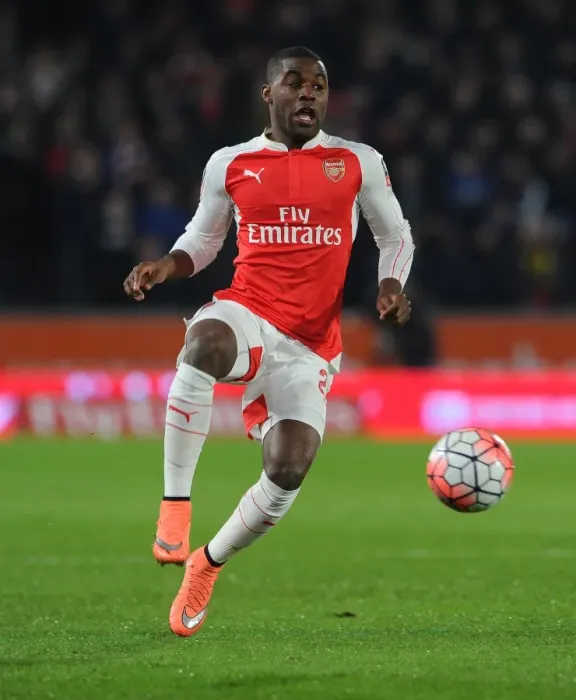 Framed Print : Joel Campbell in Action: Arsenal's FA Cup Battle against Hull City