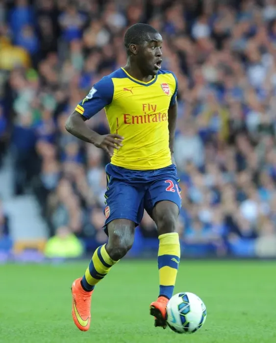 Framed Print : Joel Campbell in Action: Everton vs. Arsenal, Premier League 2014 / 15 Framed Print : Joel Campbell in Action: Everton vs. Arsenal, Premier League 2014 / 15