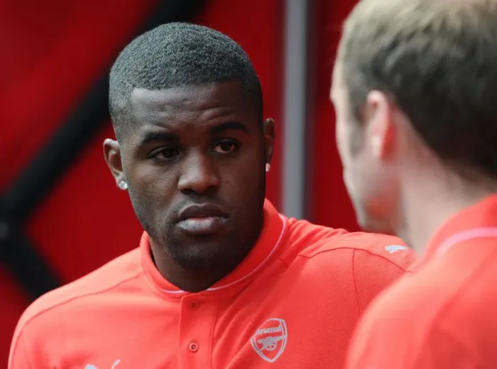 Framed Print : Joel Campbell: Arsenal's Ready Warrior vs West Ham United, Premier League 2015-16