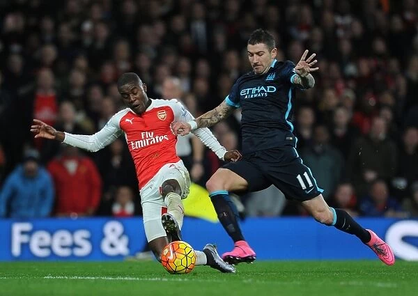 Joel Campbell Outsmarts Aleksandar Kolarov: Arsenal vs Manchester City, 2015-16 Premier League