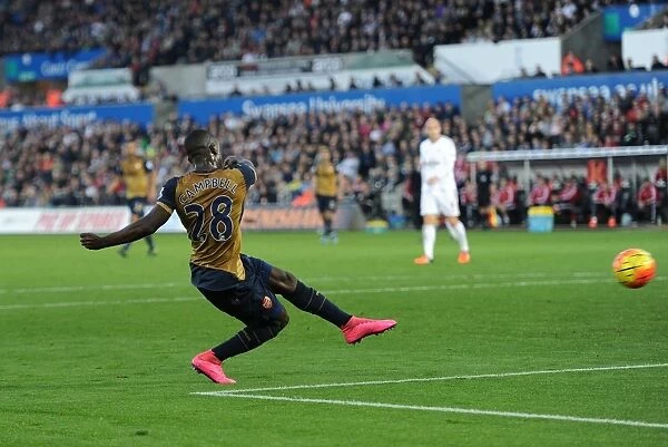 Joel Campbell Scores Arsenal's Third Goal: Swansea City vs Arsenal, Premier League 2015-16