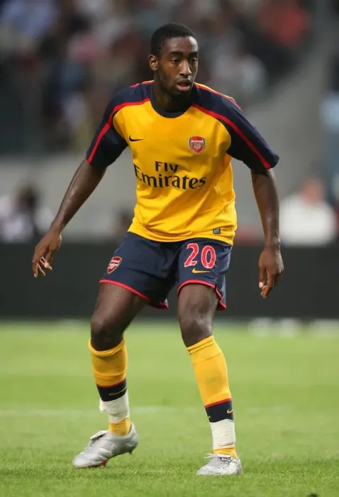 Framed Print : Johan Djourou in Action for Arsenal against Seville at the Amsterdam Tournament, 2008