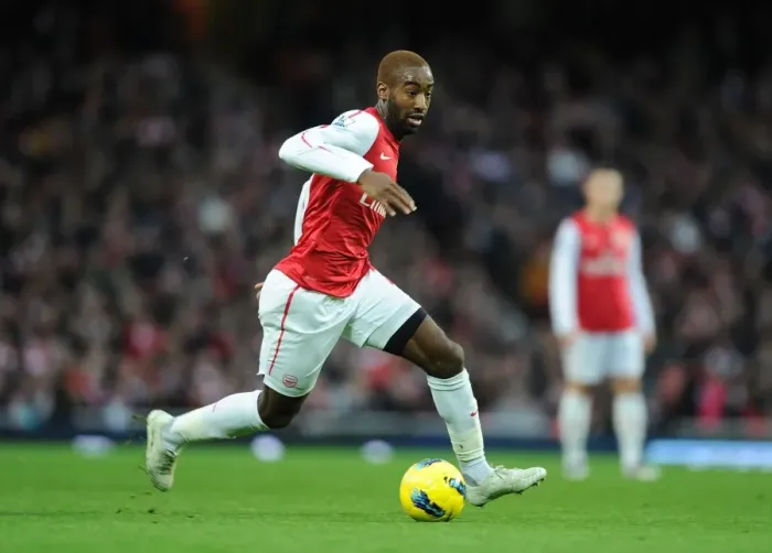 Framed Print : Johan Djourou in Action: Arsenal vs. Queens Park Rangers, Premier League 2011-12