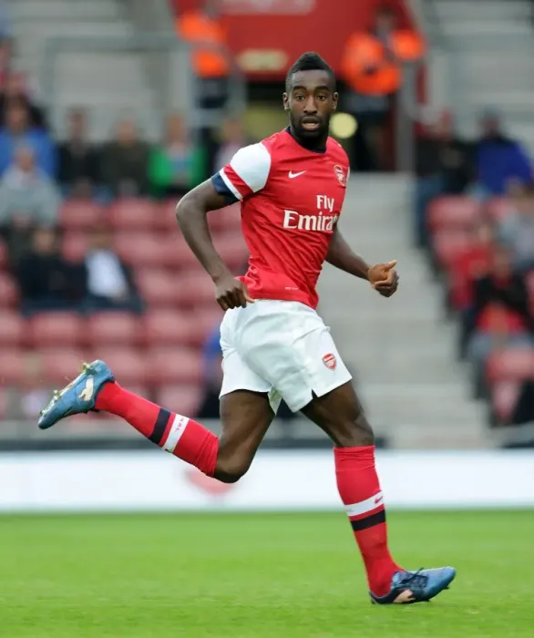 Framed Print : Johan Djourou in Action: Southampton vs. Arsenal - Markus Liebherr Memorial Cup Pre-Season Match, 2012