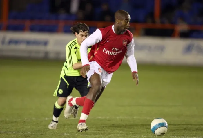 Framed Print : Johan Djourou (Arsenal) Ricardo Fernandes (Chelsea)