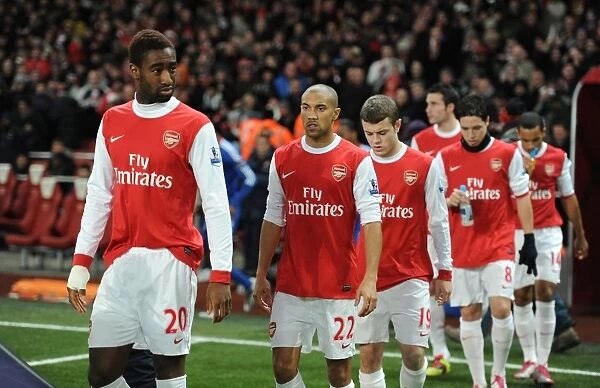 Johan Djourou and Gael Clichy (Arsenal). Arsenal 3: 1 Chelsea. Barclays Premier League