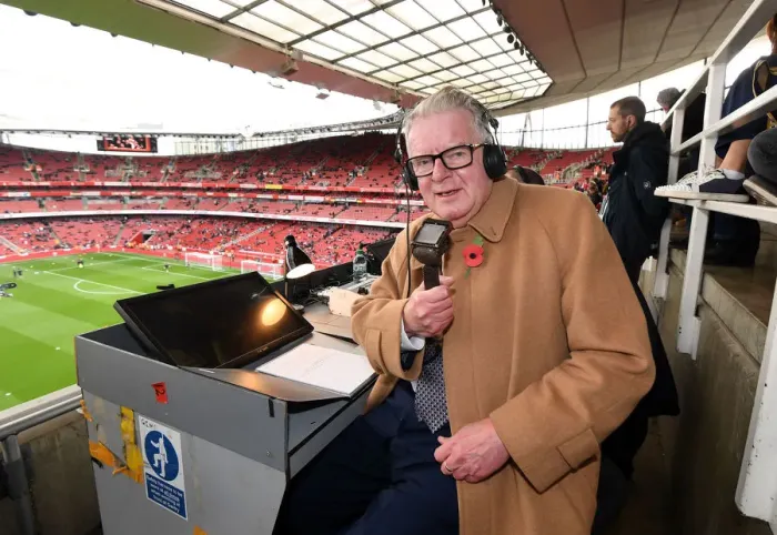 Framed Print : John Motson's Farewell: Arsenal vs. Swansea City, 2017-18 Premier League