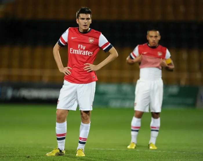 Framed Print : Jon Toral: Star Performance for Arsenal U19 against Olympiacos U19 in NextGen Series Framed Print : Jon Toral: Star Performance for Arsenal U19 against Olympiacos U19 in NextGen Series