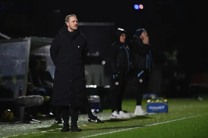 Framed Print : Jonas Eidevall Guides Arsenal Women in FA Super League Showdown Against Reading (2022-23)