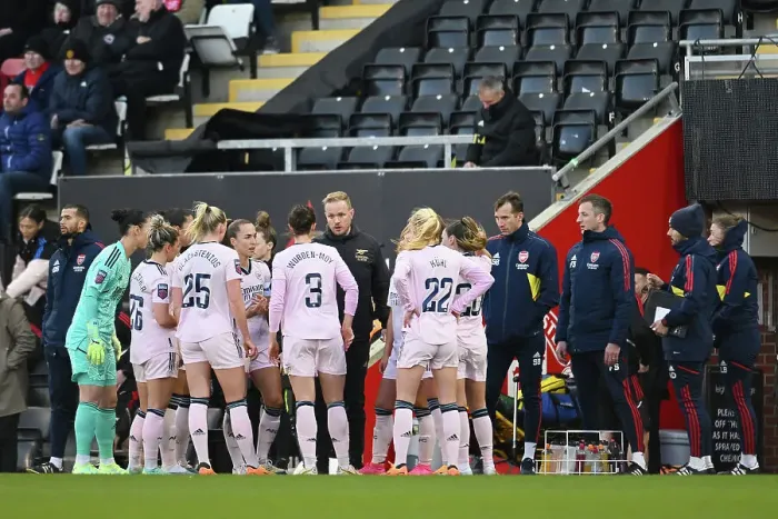 Framed Print : Jonas Eidevall Leads Arsenal Women Against Manchester United in FA Women's Super League