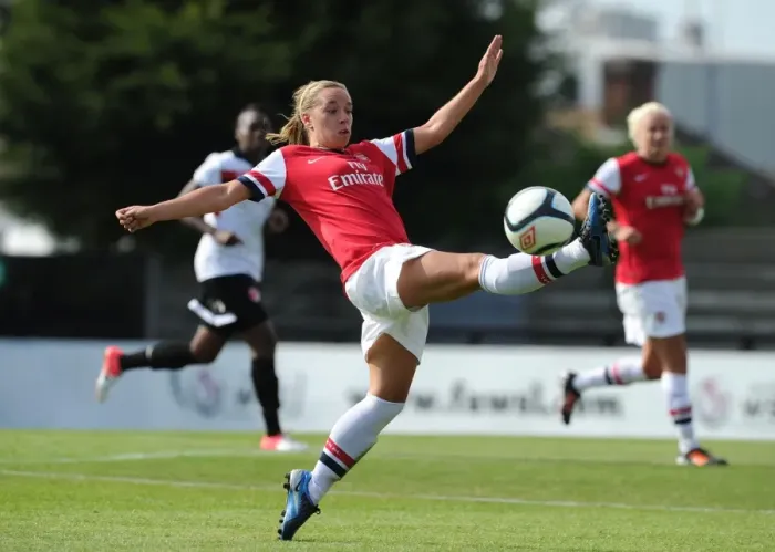 Framed Print : Jordan Nobbs in Action: Arsenal Ladies vs. Lincoln Ladies, FA WSL (2012)