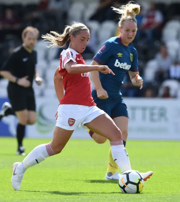 Framed Print : Jordan Nobbs in Action: Arsenal Women vs West Ham United Women Framed Print : Jordan Nobbs in Action: Arsenal Women vs West Ham United Women