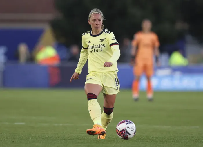 Framed Print : Jordan Nobbs in Action: Everton Women vs Arsenal Women, FA WSL 2021-22