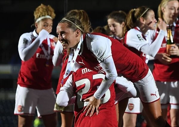 Jordan Nobbs Celebrates Arsenal Women's Continental Cup Victory over Manchester City Ladies
